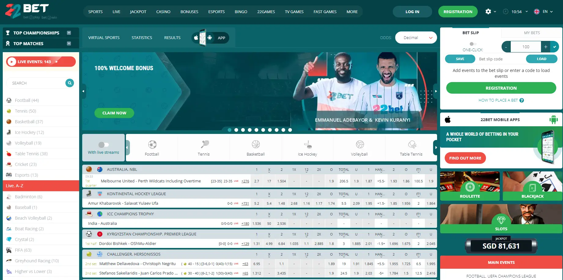 22bet Sports Betting 22bet Sports Betting